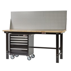 Werkbank met gereedschapswagen zwart online kopen. Webshop Powerplustools.nl