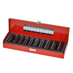 Krachtdoppenset 10 delig met 1/2" aansluiting 