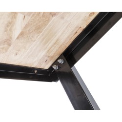 Werkbank zwart 150 cm met hardhouten blad + gereedschapsbord - zwart