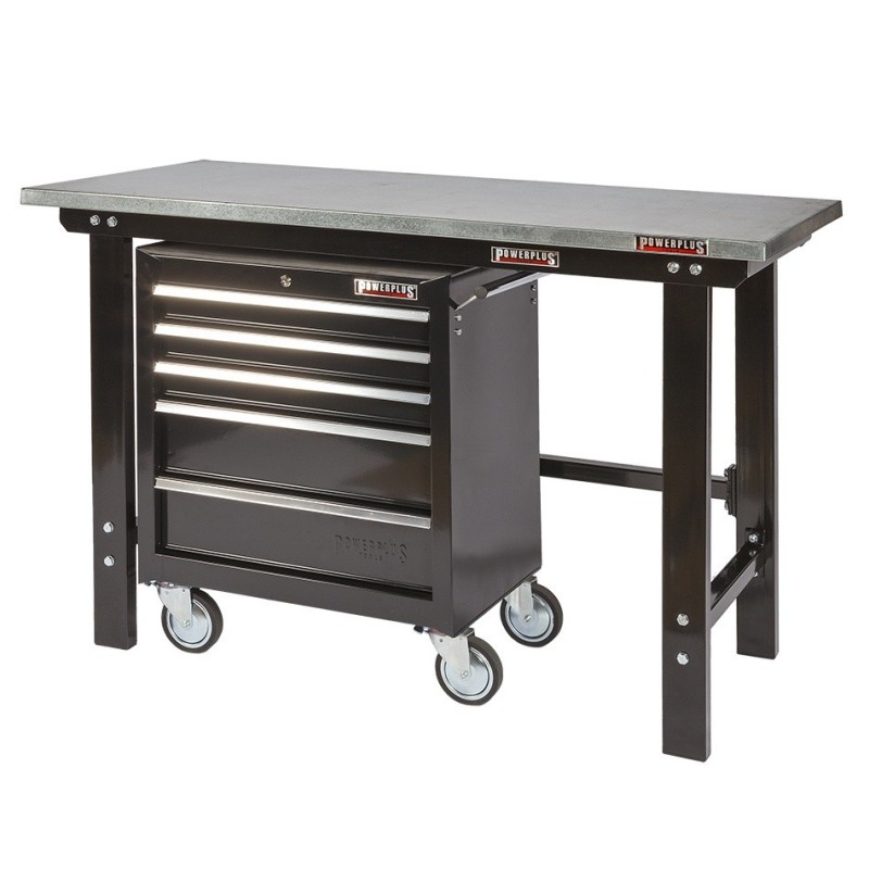 Werkbank zwart 150 cm online kopen. Webshop Powerplustools.nl