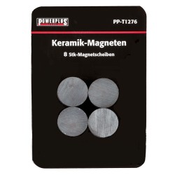 Set van 8 stuks schijfmagneten 17 mm / keramische Ferriet magneten