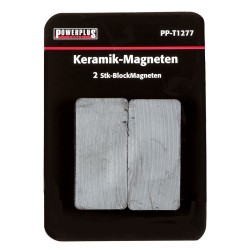 Set van 2 stuks blokmagneten 47 mm lang  / keramische Ferriet magneten 