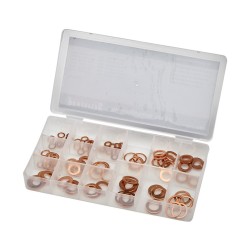 Assortiment 110 sluitringen messing - messing ringen set - messing sluitring