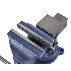 Bankschroef 125 mm. draaibare uitvoering met aambeeld