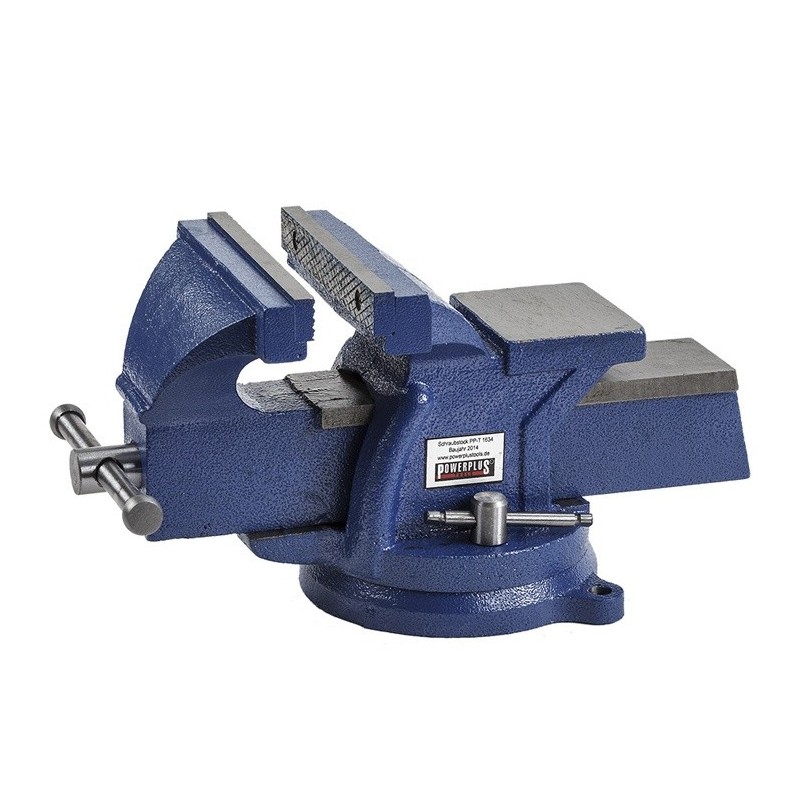 Bankschroef 150 mm. draaibare uitvoering met aambeeld