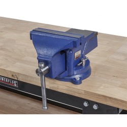 Bankschroef 200 mm. draaibare uitvoering  met aambeeld