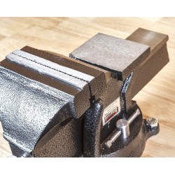 Professionele bankschroef 125 mm. draaibare uitvoering met aambeeld