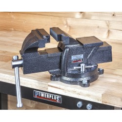 Professionele bankschroef 150 mm. draaibare uitvoering met aambeeld