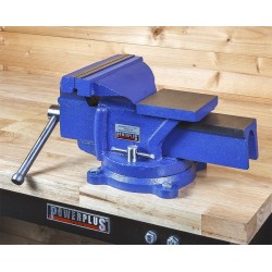 Bankschroef 200 mm. draaibare uitvoering  met aambeeld