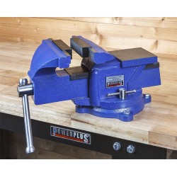 Bankschroef 200 mm. draaibare uitvoering  met aambeeld