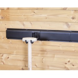 Metalen strip 60 x 10 x 1.8 cm  tuingereedschap ophangen - opbergen - opbergsysteem - ophangsysteem  aan de muur.