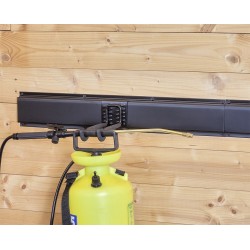 Metalen strip 60 x 10 x 1.8 cm  tuingereedschap ophangen - opbergen - opbergsysteem - ophangsysteem  aan de muur.