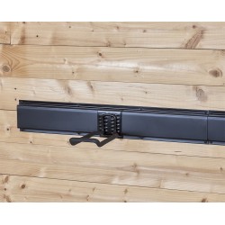 Metalen strip 60 x 10 x 1.8 cm  tuingereedschap ophangen - opbergen - opbergsysteem - ophangsysteem  aan de muur.