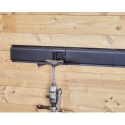 Metalen strip 60 x 10 x 1.8 cm  tuingereedschap ophangen - opbergen - opbergsysteem - ophangsysteem  aan de muur.