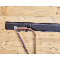 Metalen strip 60 x 10 x 1.8 cm  tuingereedschap ophangen - opbergen - opbergsysteem - ophangsysteem  aan de muur.