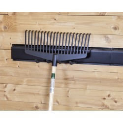 Metalen strip 60 x 10 x 1.8 cm  tuingereedschap ophangen - opbergen - opbergsysteem - ophangsysteem  aan de muur.