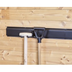 Metalen strip 60 x 10 x 1.8 cm  tuingereedschap ophangen - opbergen - opbergsysteem - ophangsysteem  aan de muur.