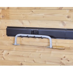 Metalen strip 60 x 10 x 1.8 cm  tuingereedschap ophangen - opbergen - opbergsysteem - ophangsysteem  aan de muur.