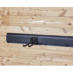 Metalen strip 60 x 10 x 1.8 cm  tuingereedschap ophangen - opbergen - opbergsysteem - ophangsysteem  aan de muur.