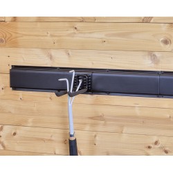Metalen strip 60 x 10 x 1.8 cm  tuingereedschap ophangen - opbergen - opbergsysteem - ophangsysteem  aan de muur.