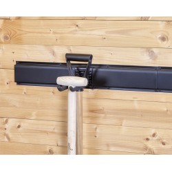 Metalen strip 60 x 10 x 1.8 cm  tuingereedschap ophangen - opbergen - opbergsysteem - ophangsysteem  aan de muur.