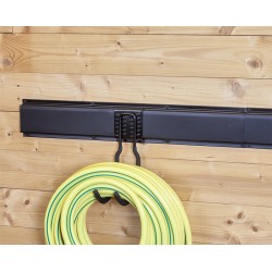 Metalen strip 60 x 10 x 1.8 cm  tuingereedschap ophangen - opbergen - opbergsysteem - ophangsysteem  aan de muur.