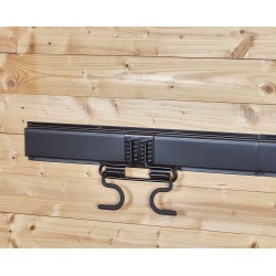 Metalen strip 60 x 10 x 1.8 cm  tuingereedschap ophangen - opbergen - opbergsysteem - ophangsysteem  aan de muur.