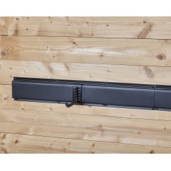 Metalen strip 60 x 10 x 1.8 cm  tuingereedschap ophangen - opbergen - opbergsysteem - ophangsysteem  aan de muur.