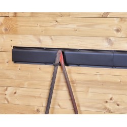 Metalen strip 60 x 10 x 1.8 cm  tuingereedschap ophangen - opbergen - opbergsysteem - ophangsysteem  aan de muur.