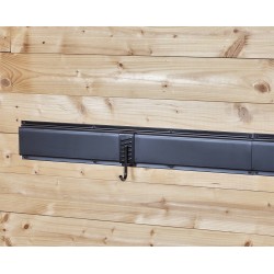 Metalen strip 60 x 10 x 1.8 cm  tuingereedschap ophangen - opbergen - opbergsysteem - ophangsysteem  aan de muur.