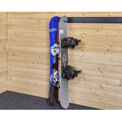 Dubbele wandhaak 20 x 6 cm. tuingereedschap ophangen - opbergen - opbergsysteem - ophangsysteem  aan de muur.