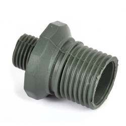 Kunststof verloopstuk 1/4" x 1/2" van pompunit ontvetter spoelbak PP-T 0075