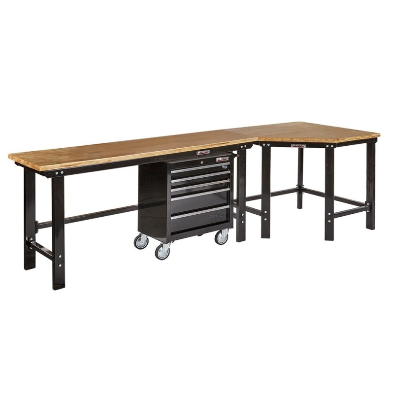 Werkbank met gereedschapswagen zwart online kopen. Webshop Powerplustools.nl