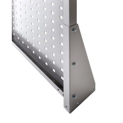 Gereedschapsbord grijs 200 x 61 cm
