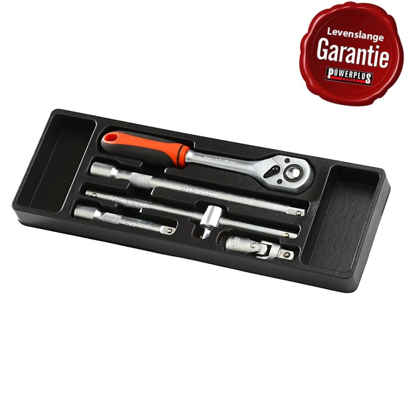 Ratelsleutelset 1/2" 5 delen in module