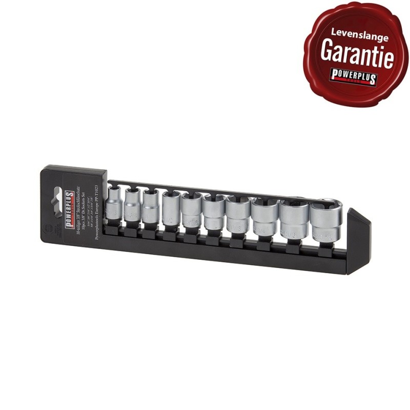 Engelse doppenset 10 delen 3/8" opname