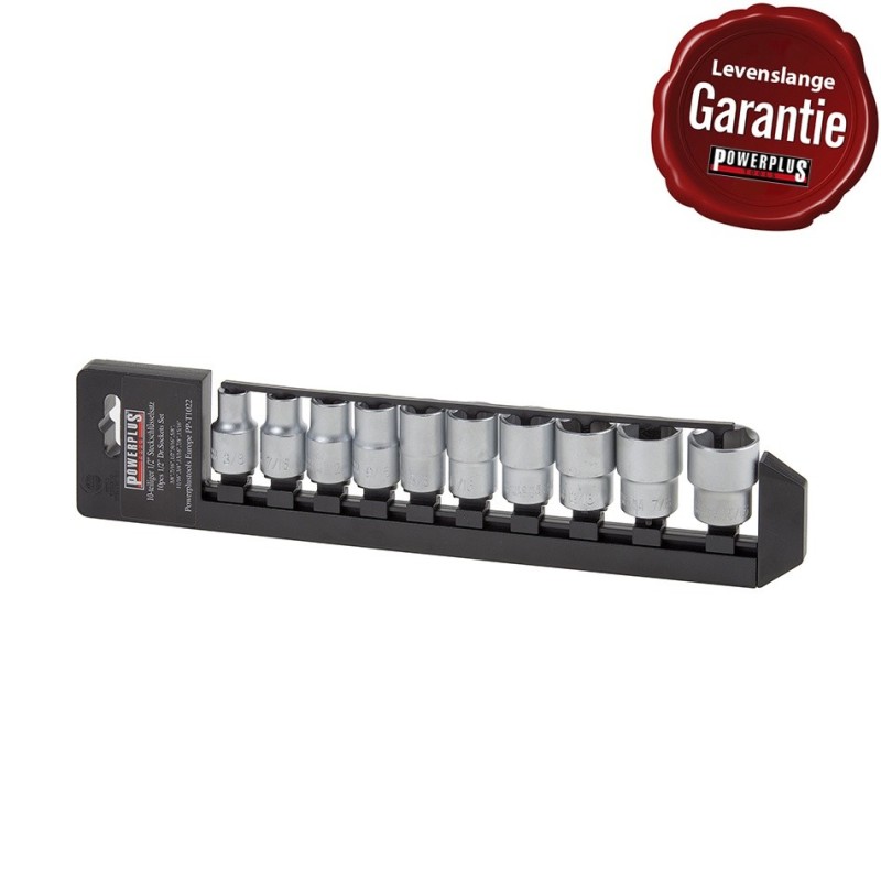 Engelse doppenset 10 delen 1/2" opname