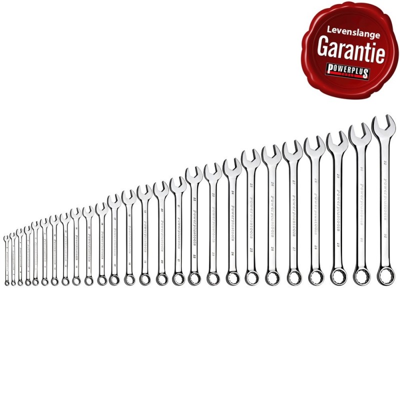 Ring-steeksleutelset 26 delig met levenslange garantie