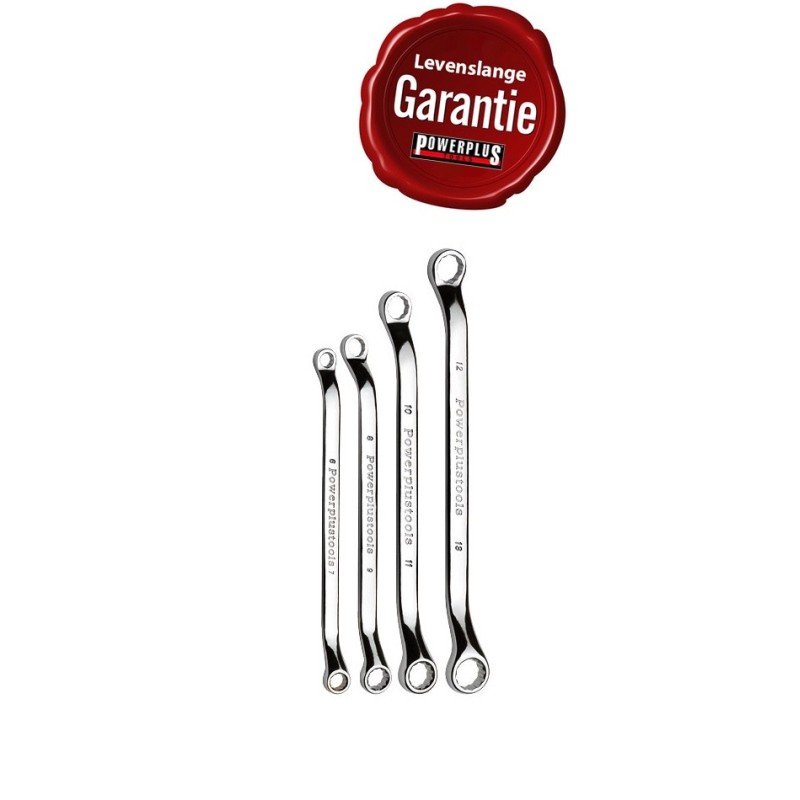 Ringsleutelset 4 delig met levenslange garantie