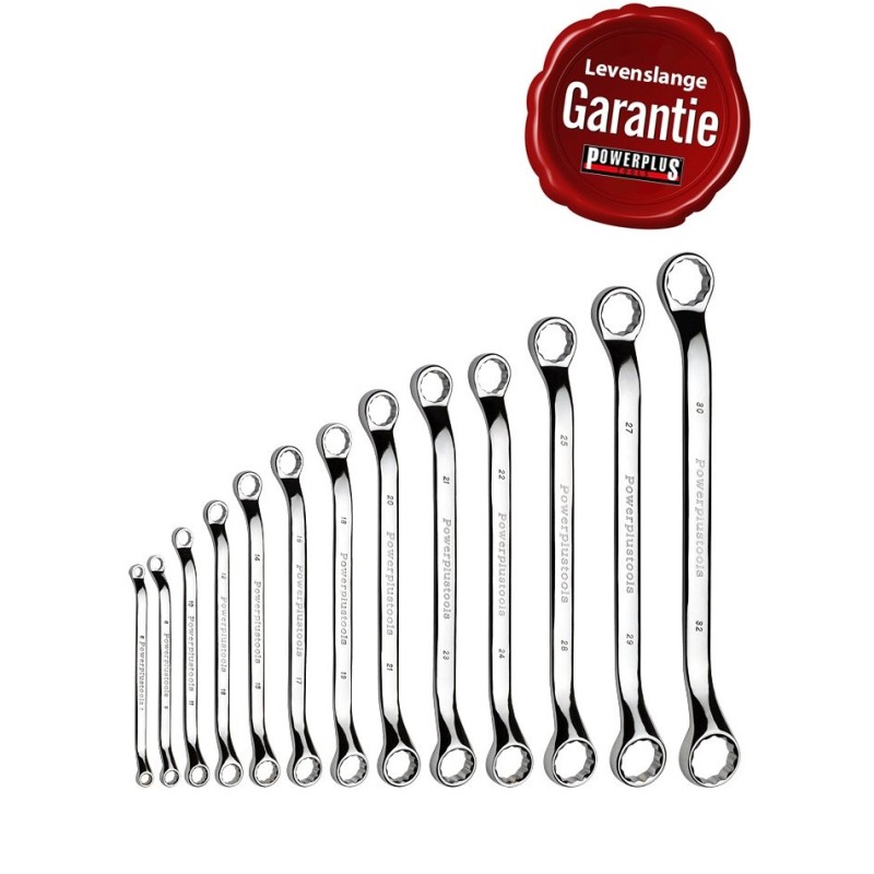 Ringsleutelset 13 delig met levenslange garantie