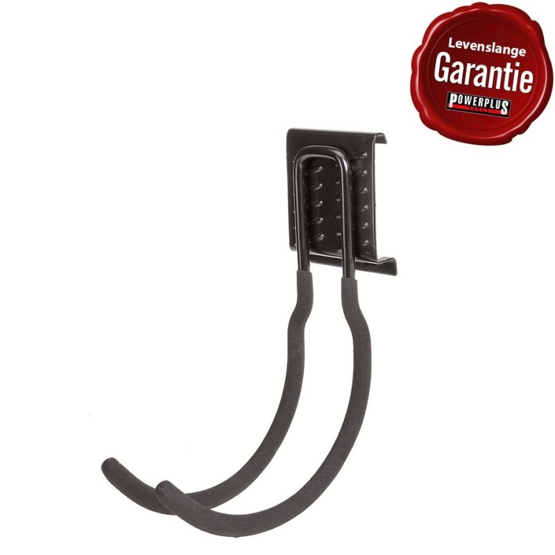 Wandhaak halfrond - 16.5 x 7,5 cm. tuingereedschap ophangen - opbergen - opbergsysteem - ophangsysteem  aan de muur.