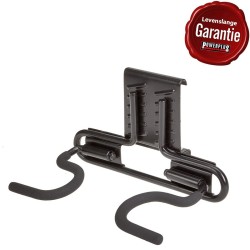 Dubbele wandhaak - 4.4 x 22 x 19.5 cm. tuingereedschap ophangen - opbergen - opbergsysteem - ophangsysteem  aan de muur.