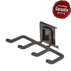 4-puntige wandhaak - 13 x 21 x 9 cm. tuingereedschap ophangen - opbergen - opbergsysteem - ophangsysteem  aan de muur.