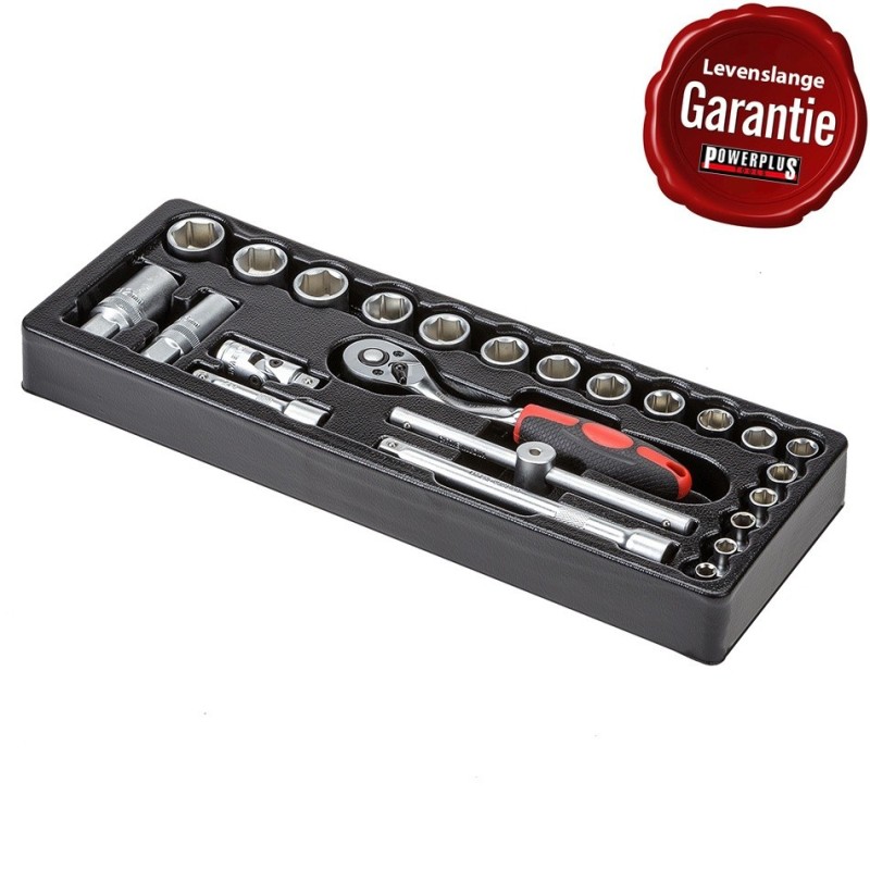 Ratel met doppenset online kopen. Webshop Powerplustools.nl