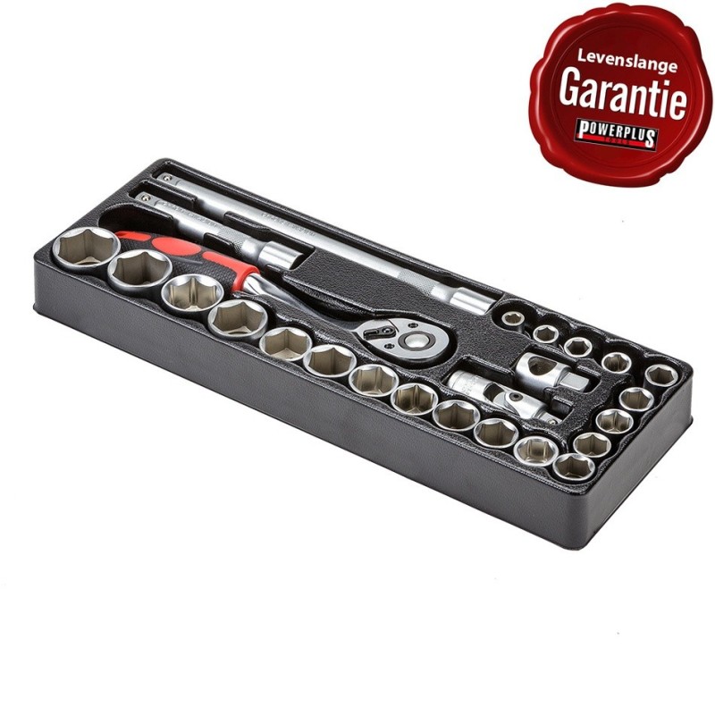 Ratel met doppenset online kopen. Webshop Powerplustools.nl