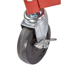 Kunststof zwenkwiel met rem 100 x 23 mm