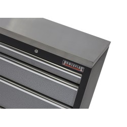 Werkbank set met metaal omkleed blad, werkplaatskast en 9 laden - 204 x 46 x 94,6 cm