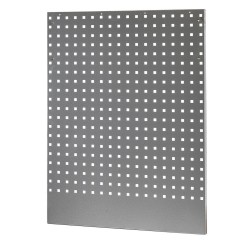 Hoekstuk garageserie met metaal bekleed werkblad, gereedschapsbord en bovenkast