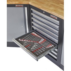 Ringsleutel-, kniesleutel- en olieleidingsleutelset 22 delen - soft mat