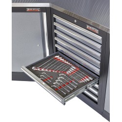 Ringsleutel-, kniesleutel- en olieleidingsleutelset 22 delen - soft mat